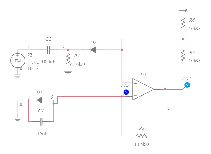 monostable multivibrator using op-amp - Multisim Live