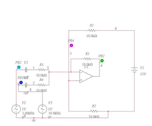 Audio channel mixer - Multisim Live