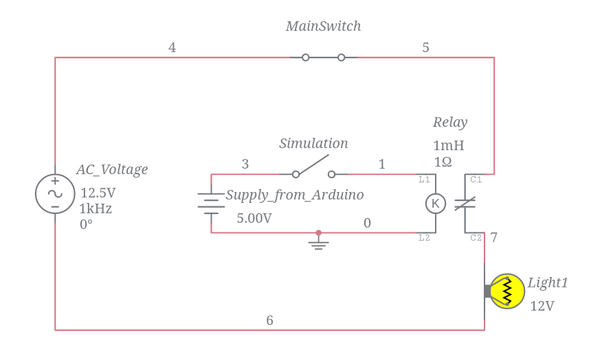 Switch and relay - Multisim Live