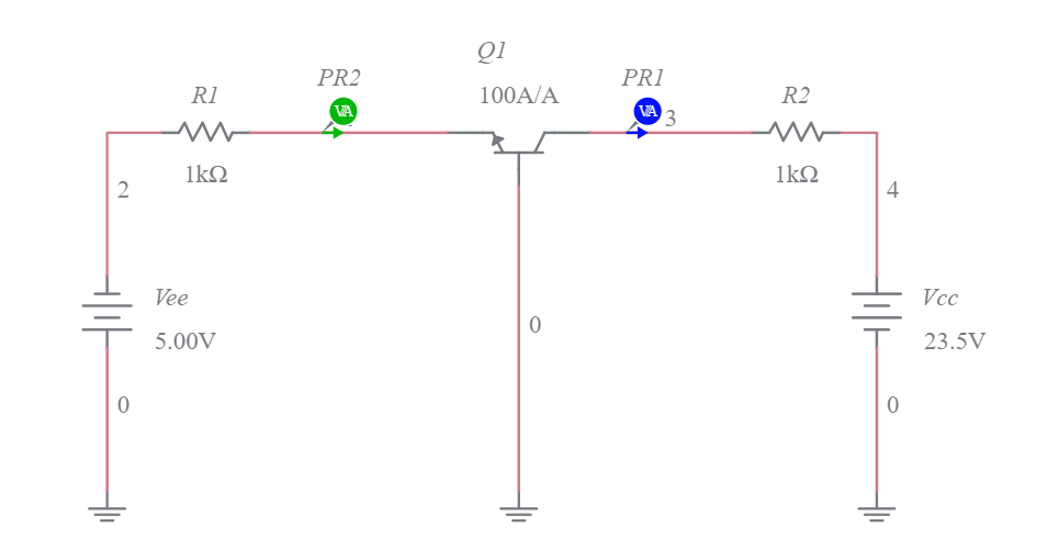 common base configuration input and output characteristics experiment