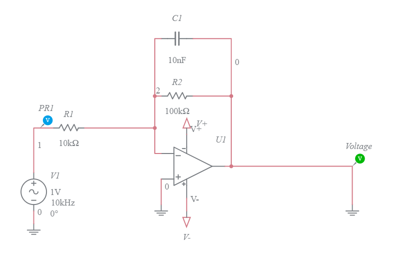 Active Low Pass Filter Multisim Live 1418