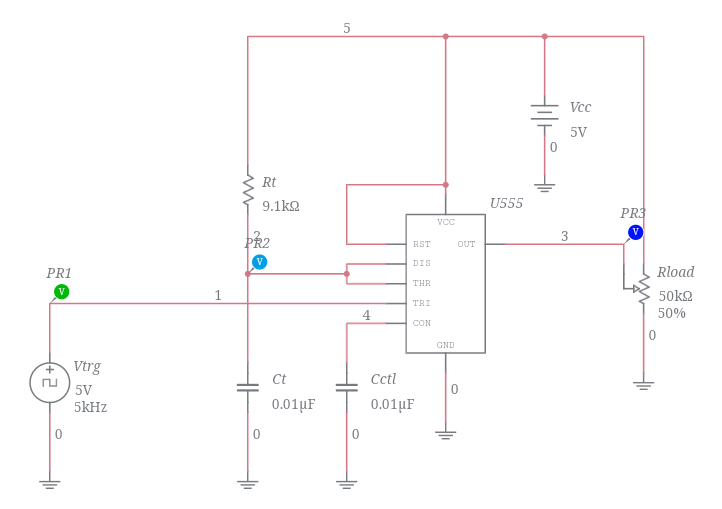 IC 555 MONOSTABLE MULTIVIBTATOR - Multisim Live