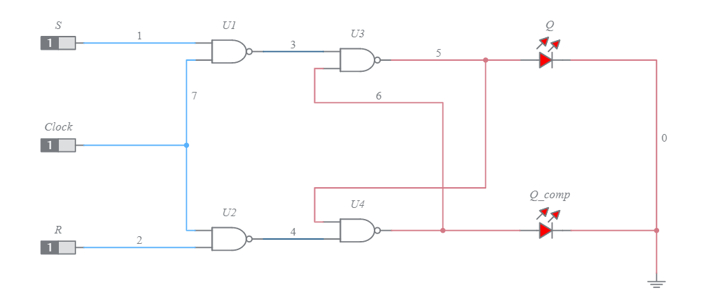 Clocked SR latch circuit - Multisim Live