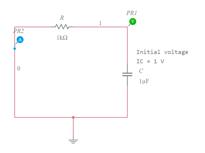 Discharging A Capacitor - Multisim Live