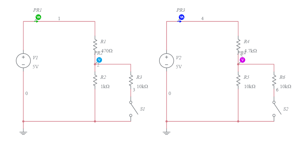 Basic Voltage Divider Circuit - Multisim Live