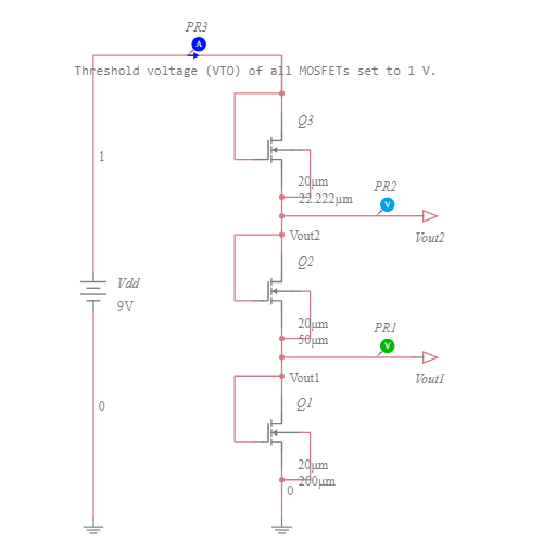 MOSFET Voltage Divider - Multisim Live