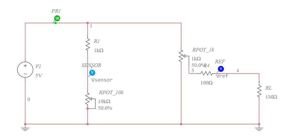 Potentiometer Voltage Divider Circuits - Multisim Live