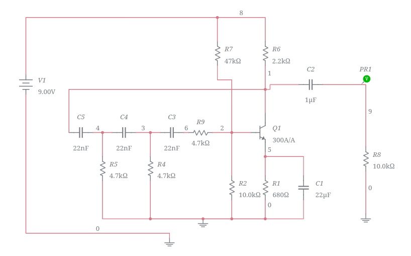 Copy Of Rc Phase Shift Oscillator Multisim Live