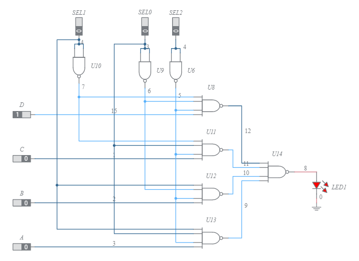 chapter 8 (4-Input 1-Bit Multiplexer - Multisim Live