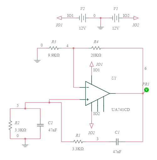 wein bridge(opamp) - Multisim Live