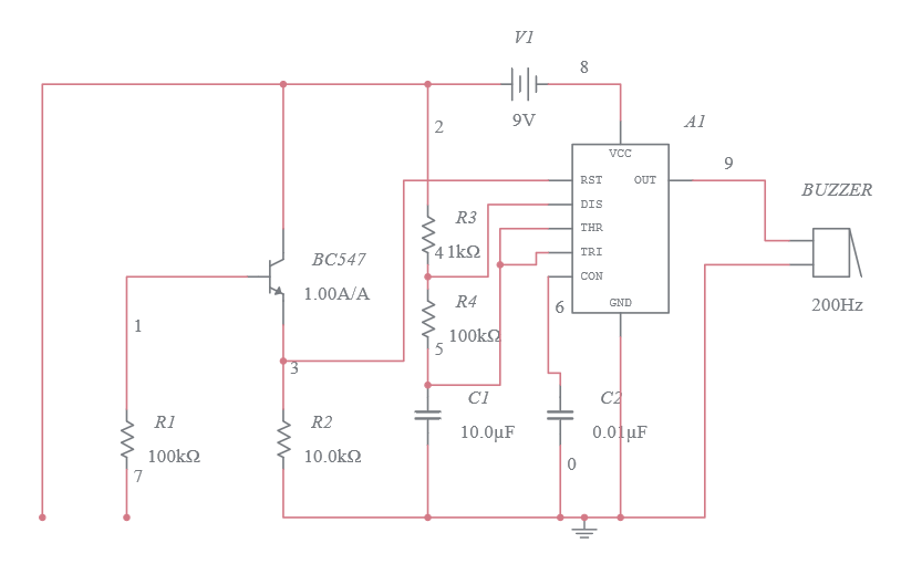 Rain Alarm Circuit - Multisim Live