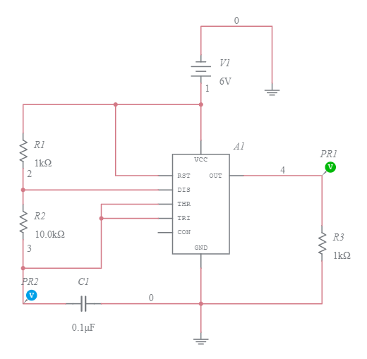 Astable multivibrator - Multisim Live