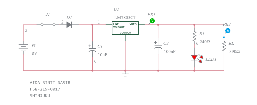 PART1 7805 IC REGULATOR (8V)-AidaShinjuku - Multisim Live