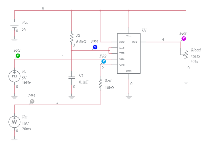 Pulse Width Modulator (Voltage Controlled Duty Cycle) - Multisim Live