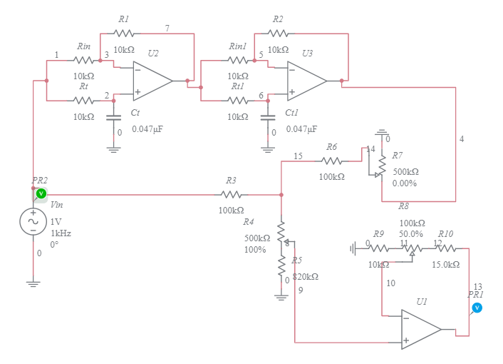 all-Pass filter - Multisim Live