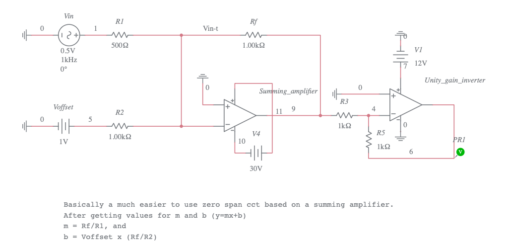 Zero Span (y=mx+b) - Multisim Live