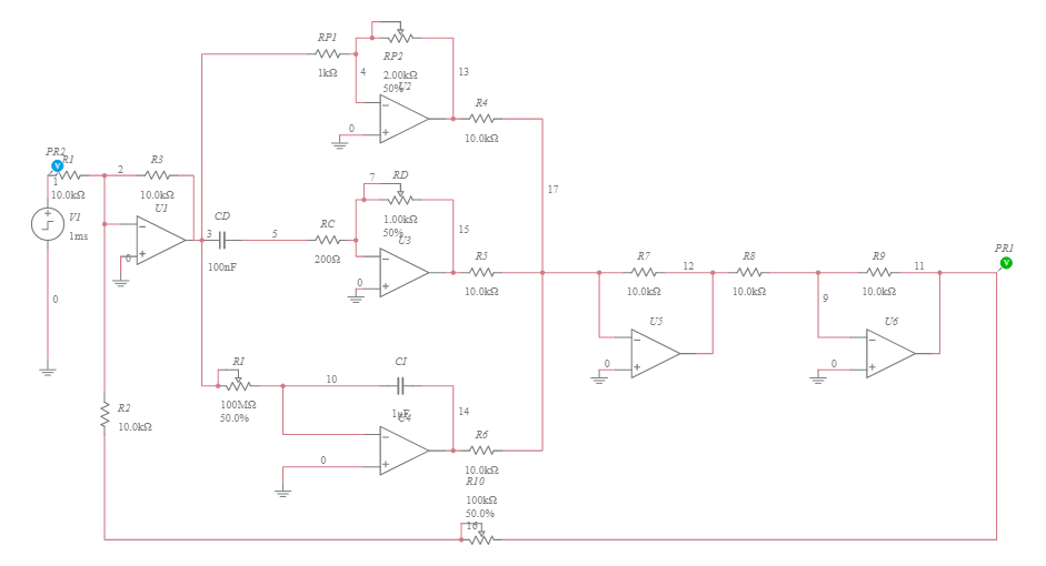 Pid Controller Using Op Amp Multisim Live 6079