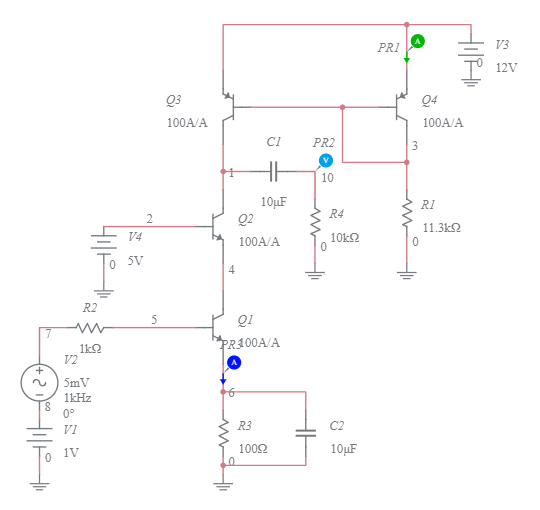 Cascode Amplifier - Multisim Live