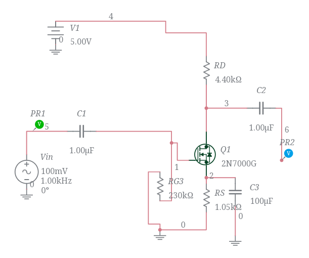 common-source-amplifier-fixed-bias-mosfet-multisim-live