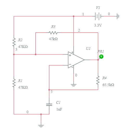 10KHz opamp circuit - Multisim Live