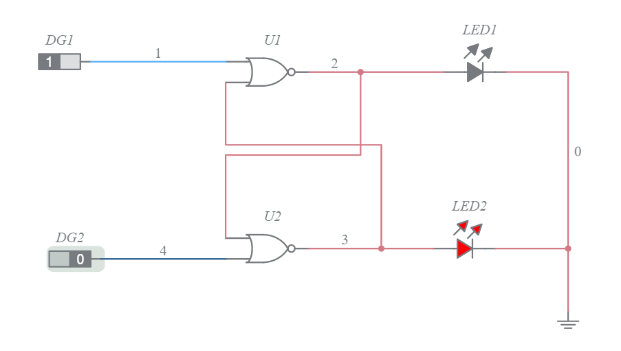 Latch (SR using NOR GATE) - Multisim Live