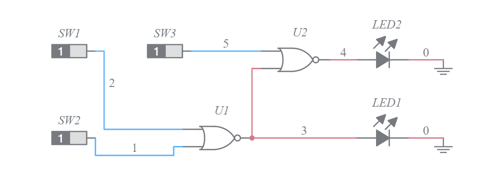 3-input NOR gate - Multisim Live