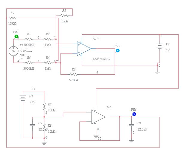 AC RMS OPAMP CIRCUIT - Multisim Live