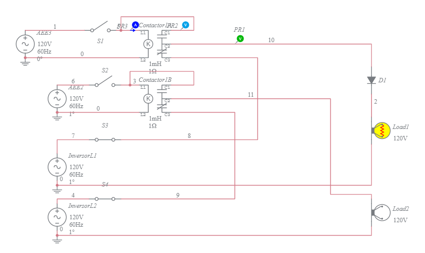 Automatic Transfer Switch - Multisim Live