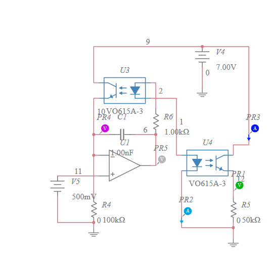 Isolated analog voltage transfer - Multisim Live