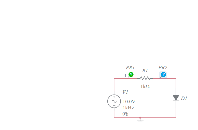 Positive shunt clipper - Multisim Live