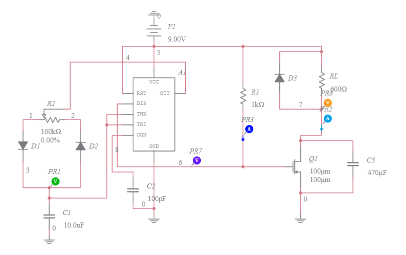 DC Motor Speed Controller - Multisim Live