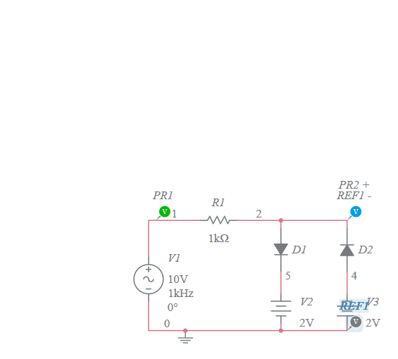 •Combinational Clipper Circuit Diagram: - Multisim Live