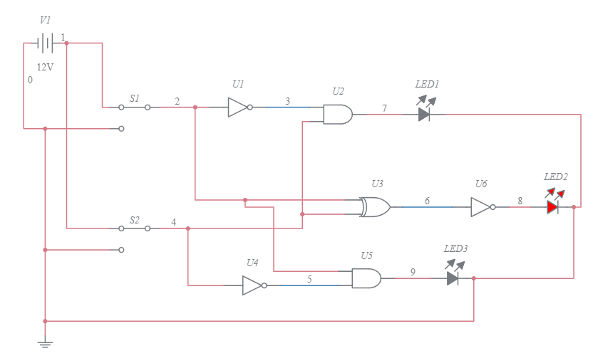 1-bit Comparator-1810991186 - Multisim Live