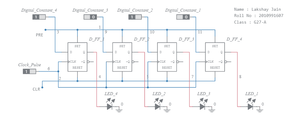 Parallel-in to Parallel-out Shift Register - Multisim Live