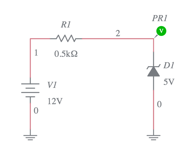 Zener Diode Circuit Diagram