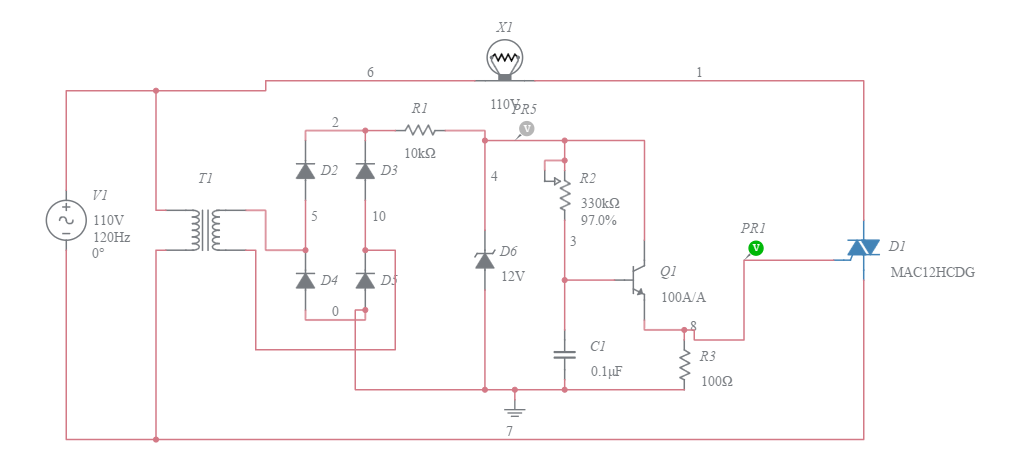 Copy of Oscilador de Relajación Triac - Multisim Live