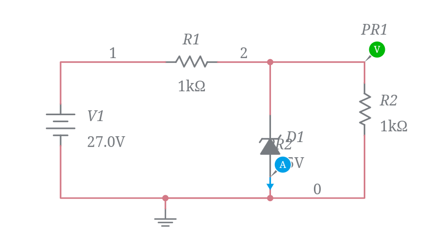 Zener Diode Base Voltage Regular Multisim Live