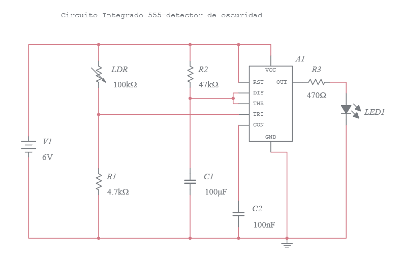 Circuito Integrado 555-detector De Oscuridad - Multisim Live