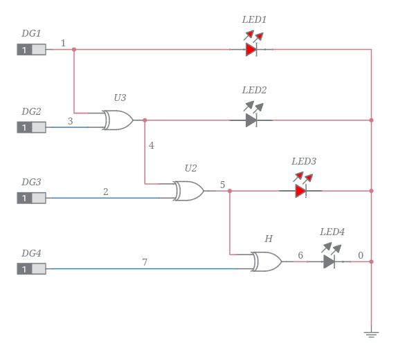 Gray To Binary Code Converter - Multisim Live