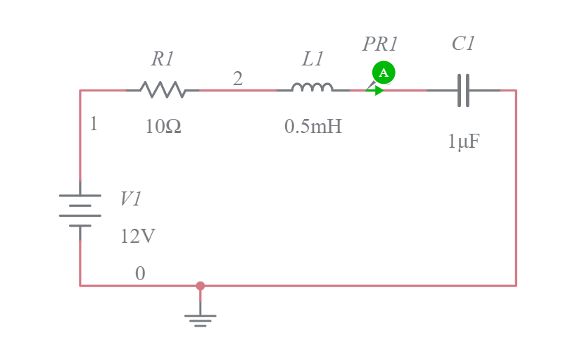 Series Rlc Under Damped Multisim Live 