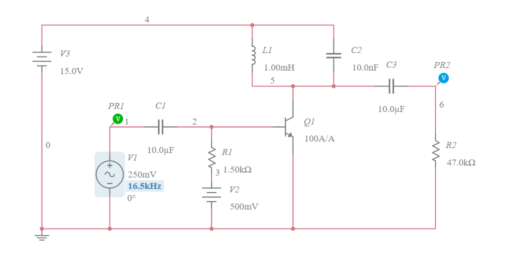 Class C Amplifier (BJT) - Multisim Live