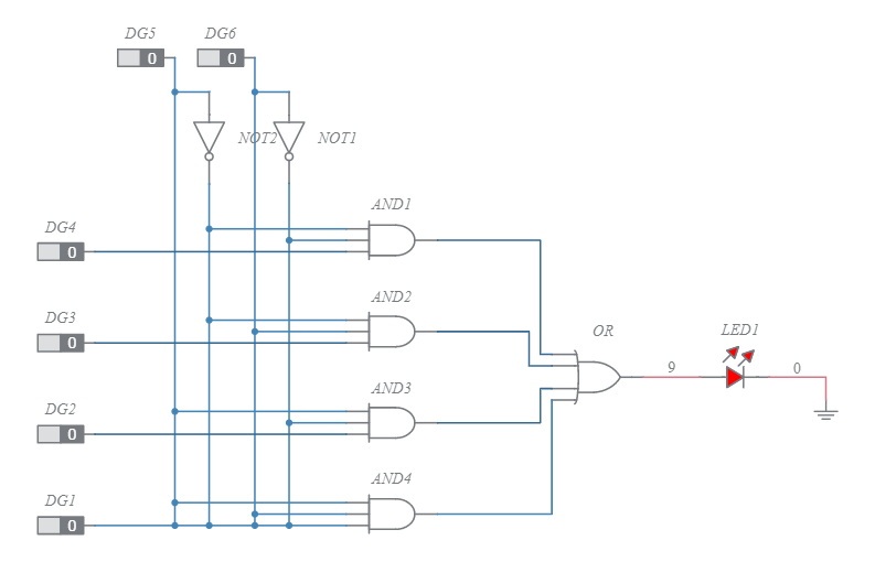 4 - 1 Multiplexer - Multisim Live