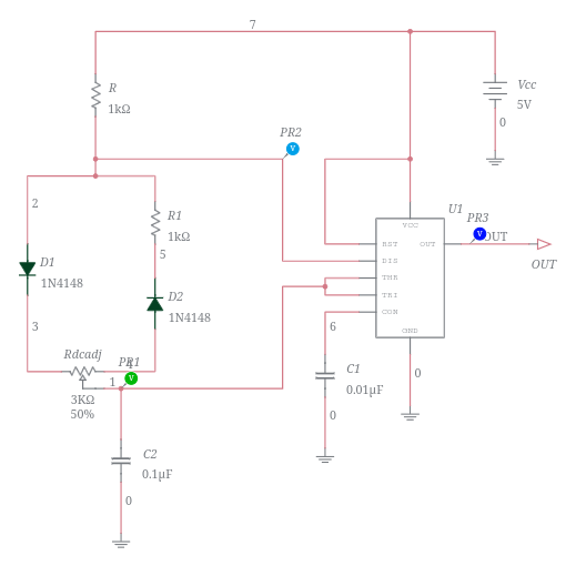 PWM USING 555 - Multisim Live