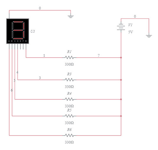 7 segment display - Multisim Live