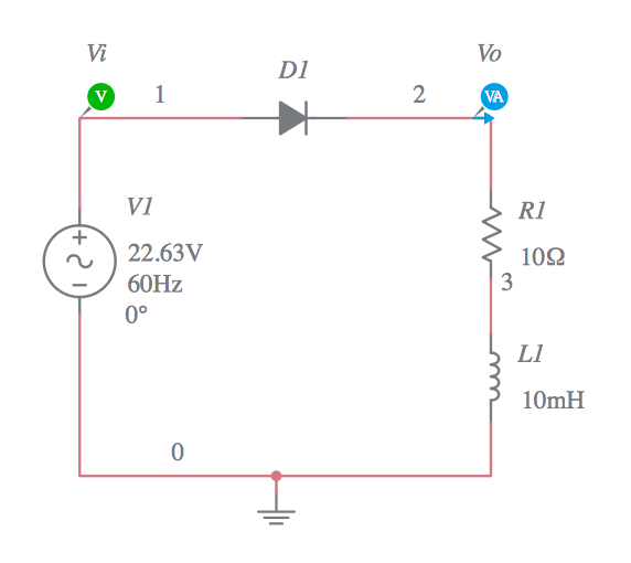 Lab_06_ELP - Half wave rectifier with RL load - Multisim Live