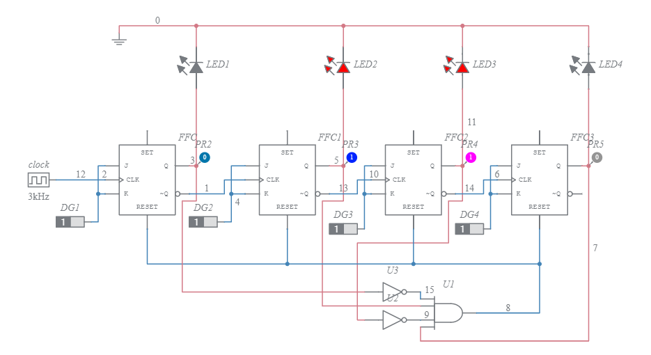 BCD counter - Multisim Live