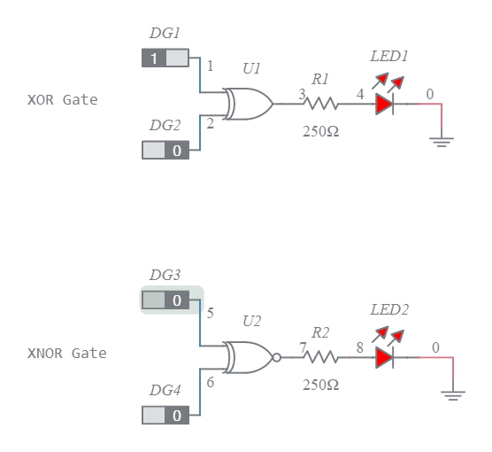 xor,xnor gate - Multisim Live