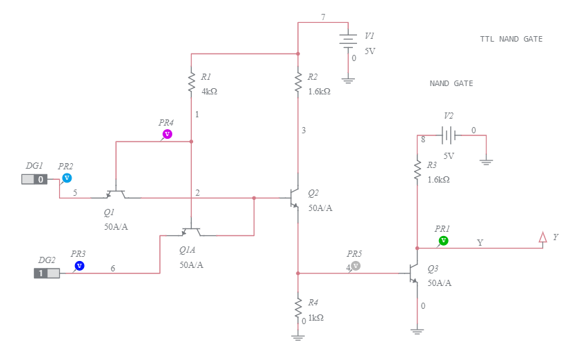 TTL NAND GateOPEN COLLECTOR - Multisim Live