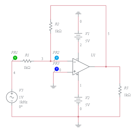 Opamp Circuit for Virtual Ground Concept - Multisim Live