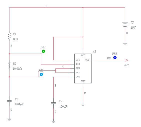 Astable Multivibrator using IC 555 - Multisim Live